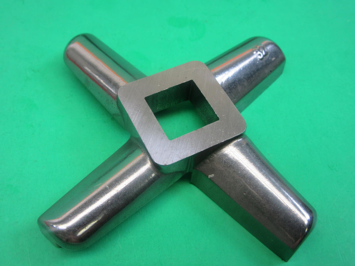 3-PAK. Heavy Duty size #32 Meat Grinder Knives for Biro, Berkel, Omcan and many others. Raised resharpenable edges.