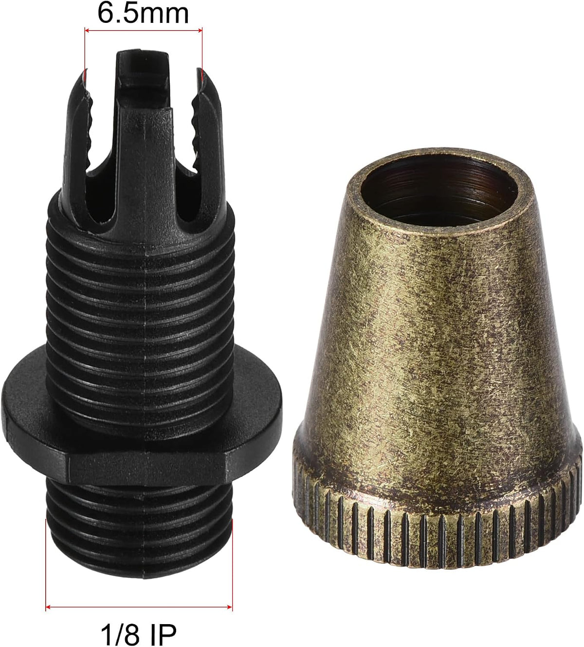 uxcell Cable Glands Strain Relief Cord Connector Grips Metal Bronze 5Pcs for Wiring Hanging Light Ceiling Pendant Lamp
