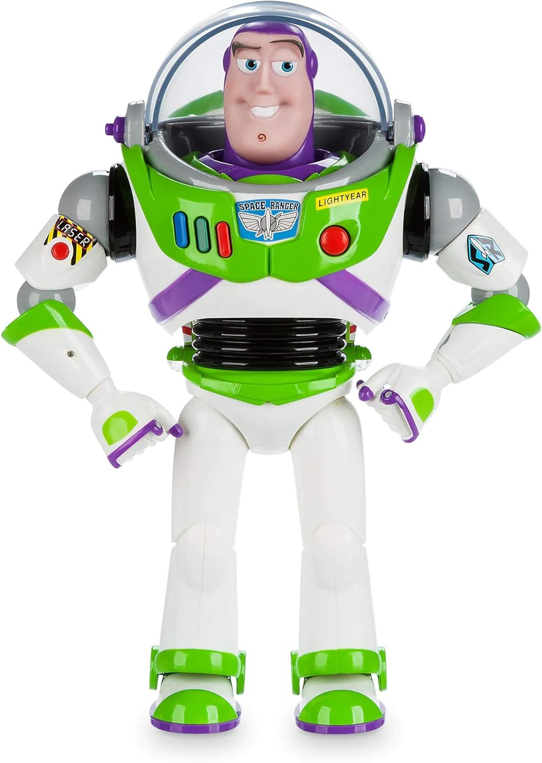 Disney Store Official Buzz Lightyear Interactive Talking Action Figure from Toy Story, Features 10+ English Phrases