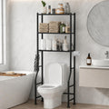 3-Tier Over Toilet Storage, Anti-Tilt, 64" H, Black | Anti-Tilt Safety System, 150lb Capacity, Carbon Steel