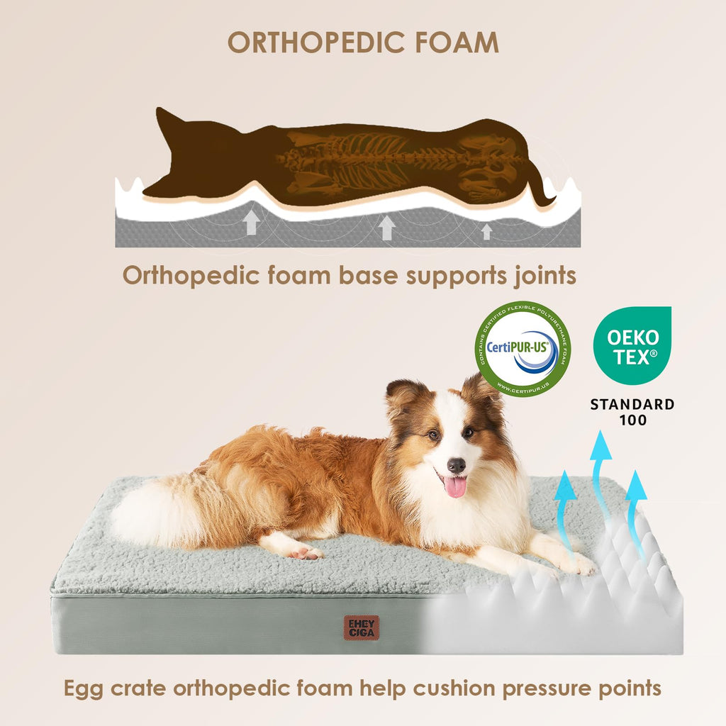Orthopedic Dog Bed Large with Removable Washable Cover, 35x23
