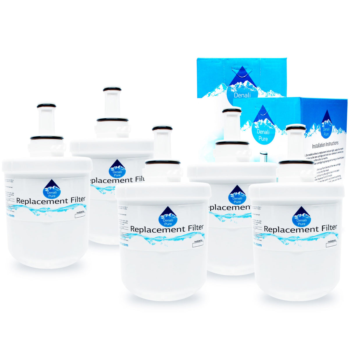 5-Pack Replacement for Samsung RS277ACPN Refrigerator Water Filter