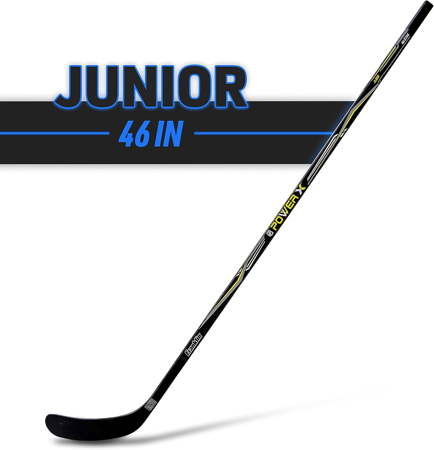 Street Hockey Sticks - Ambush Junior Street Hockey Stick - Wood and Fiberglass Shaft - ABS Blade - One Piece Stick