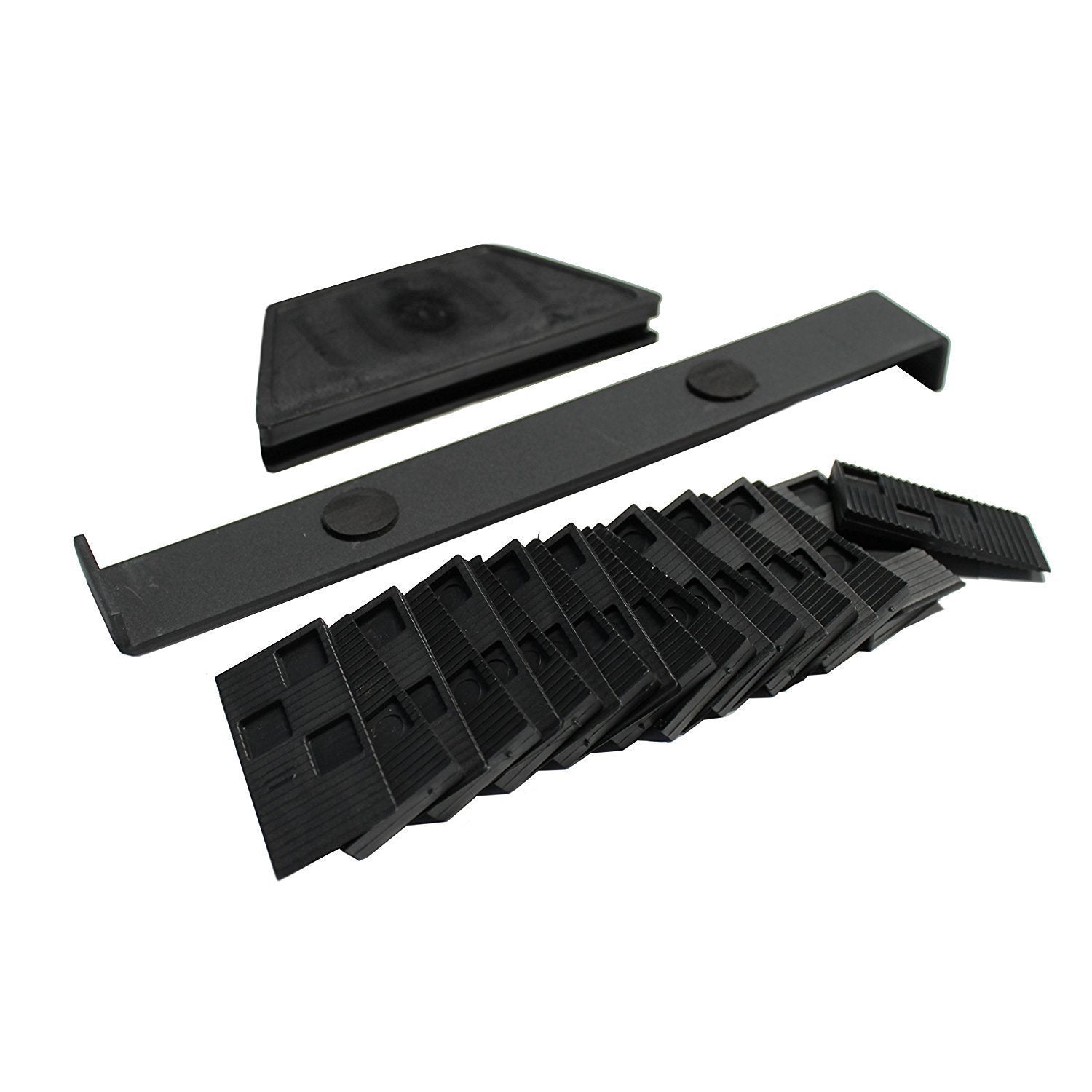 Laminate Wood Flooring Installation Kit; 1x Tapping Block, 1x Pull bar, 30x spacers