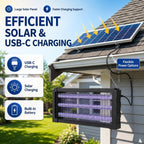 2026 Solar Bug Zapper Outdoor Waterproof Mosquito Repellent Outdoor Patio | 4500V Mosquito Trap & Killer for
