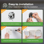 FREELICHT 4 Pack Emergency Lights for Business, Square Heads, 90min Battery