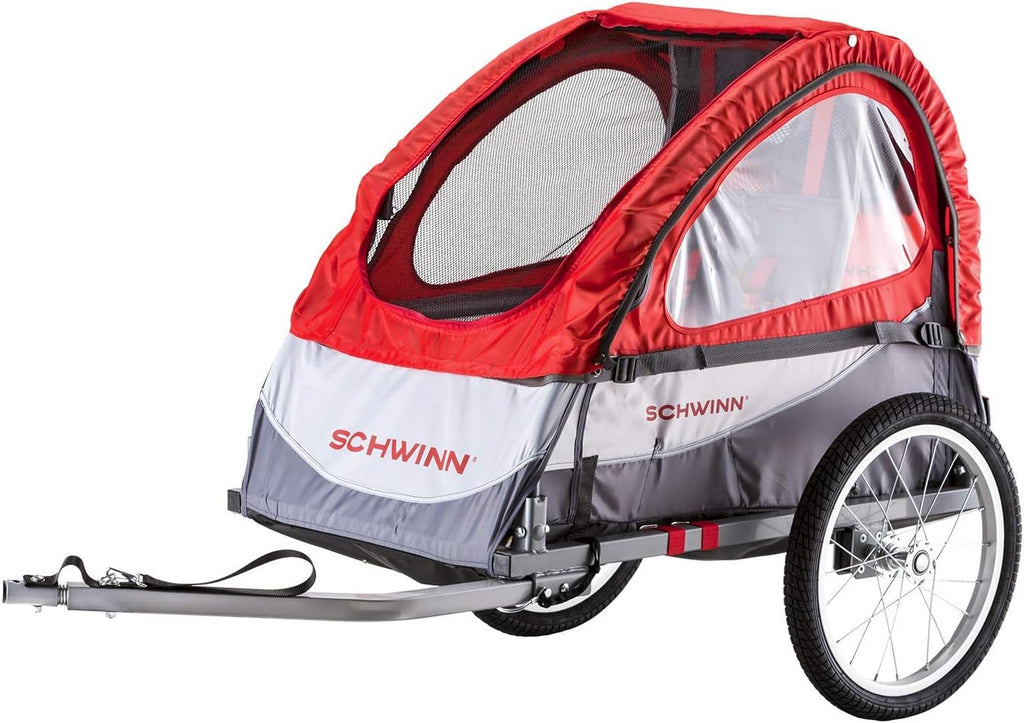 Trailblazer Plus Kids Bike Trailer, Single Seat, Universal Coupler, Folding Frame, Quick-Release Wheels, Canopy with