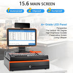 15.6 inch Touch Screen, Cash Register, Keyboard, Built-in 58mm Printer, Complete Package, POS Computer, Factory Point