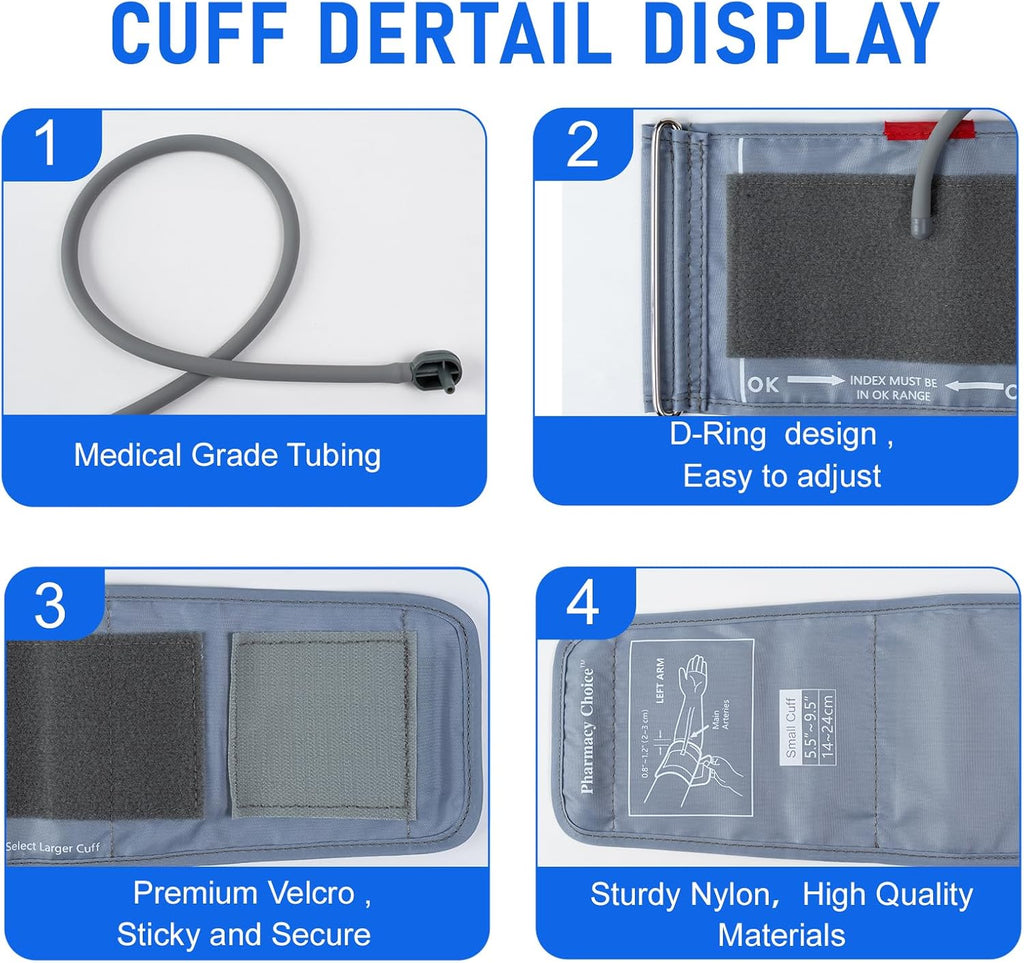 Small Blood Pressure Cuff for Kids, Slim Arm, Compatible with Most Monitors, ARM Blood Pressure Replacement Cuff with