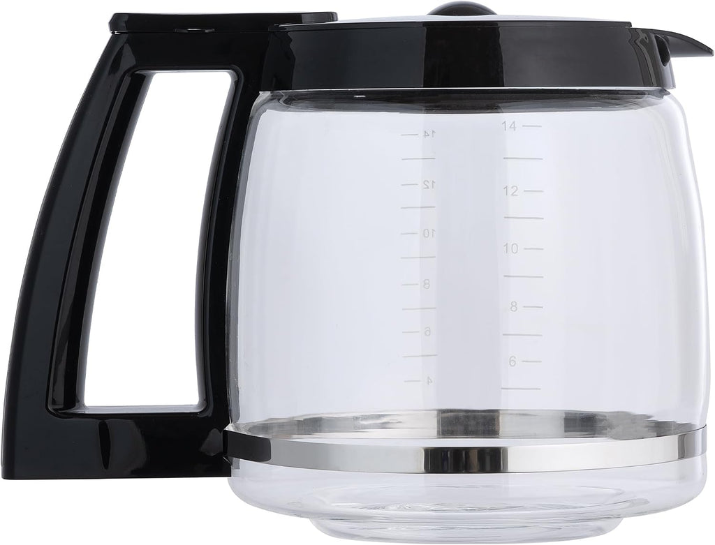 Replacement 14-Cup Glass Carafe for Cuisinart Coffee Makers, BPA-Free Fits Models DCC-2200, DCC-2600, DCC-2800