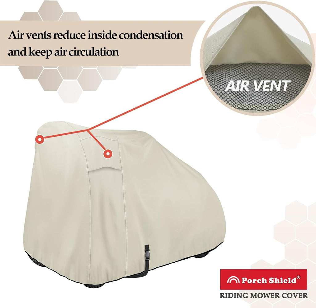Heavy Duty 600D Polyester Lawn Tractor Cover Waterproof Universal Riding Lawn Mower Cover (Up to 54 inches Decks