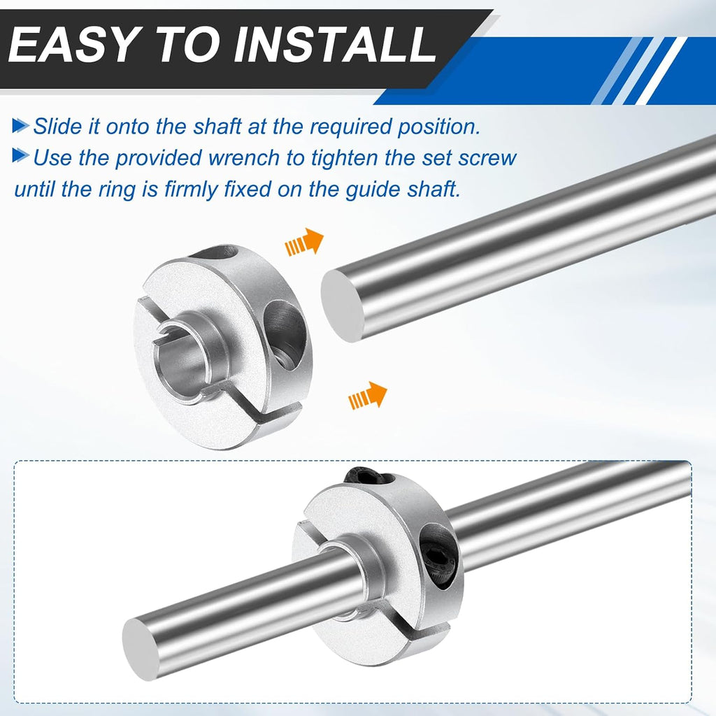 MECCANIXITY Shaft Collar 1-3/8" Bore Axle Collars Locking Ring Silver