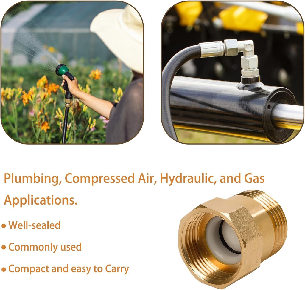 2Pcs One Way Brass Check Valve Non Return 1" Female to 1" Male Thread Backflow Preventer Check Valve
