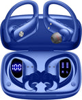 Ear Buds Wireless Earbuds Bluetooth Headphones with 80H Playtime LED Display Case, Over-Ear Hook with Mic, Stereo