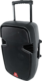 15" Passive DJ/PA Speaker, 500W Peak, 125W RMS, 8 Ohm, ABS Cabinet, 2" Voice Coil, Titanium Tweeter, Pole Mount