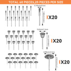 Speletama 60Pcs Wire Brushes Set, 3 Shape Steel Wire Wheels