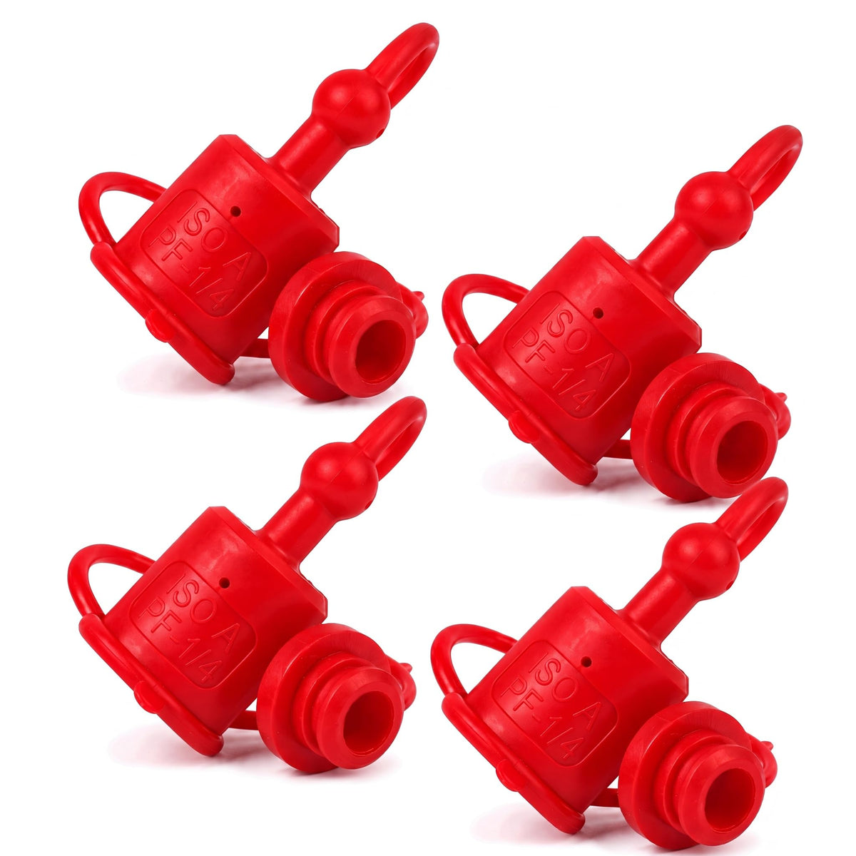 1/4" ISO5675 Body Hydraulic Quick Connect Coupler Rubber Dust Cover Kit