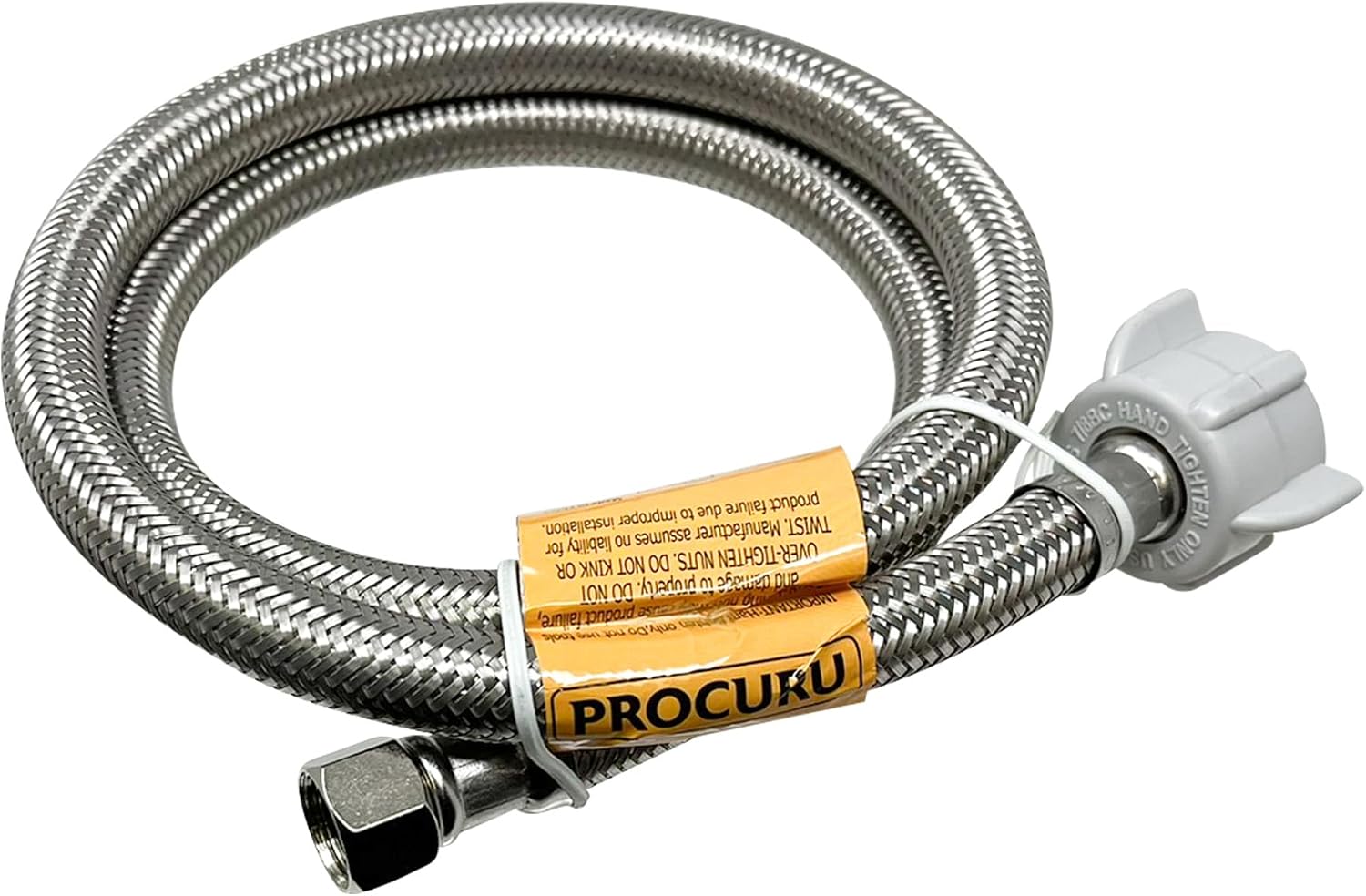 36-Inch (3Ft) x 3/8" Comp x 7/8" BC, Universal Flexible Toilet Connector, Braided Stainless Steel Water Supply Line