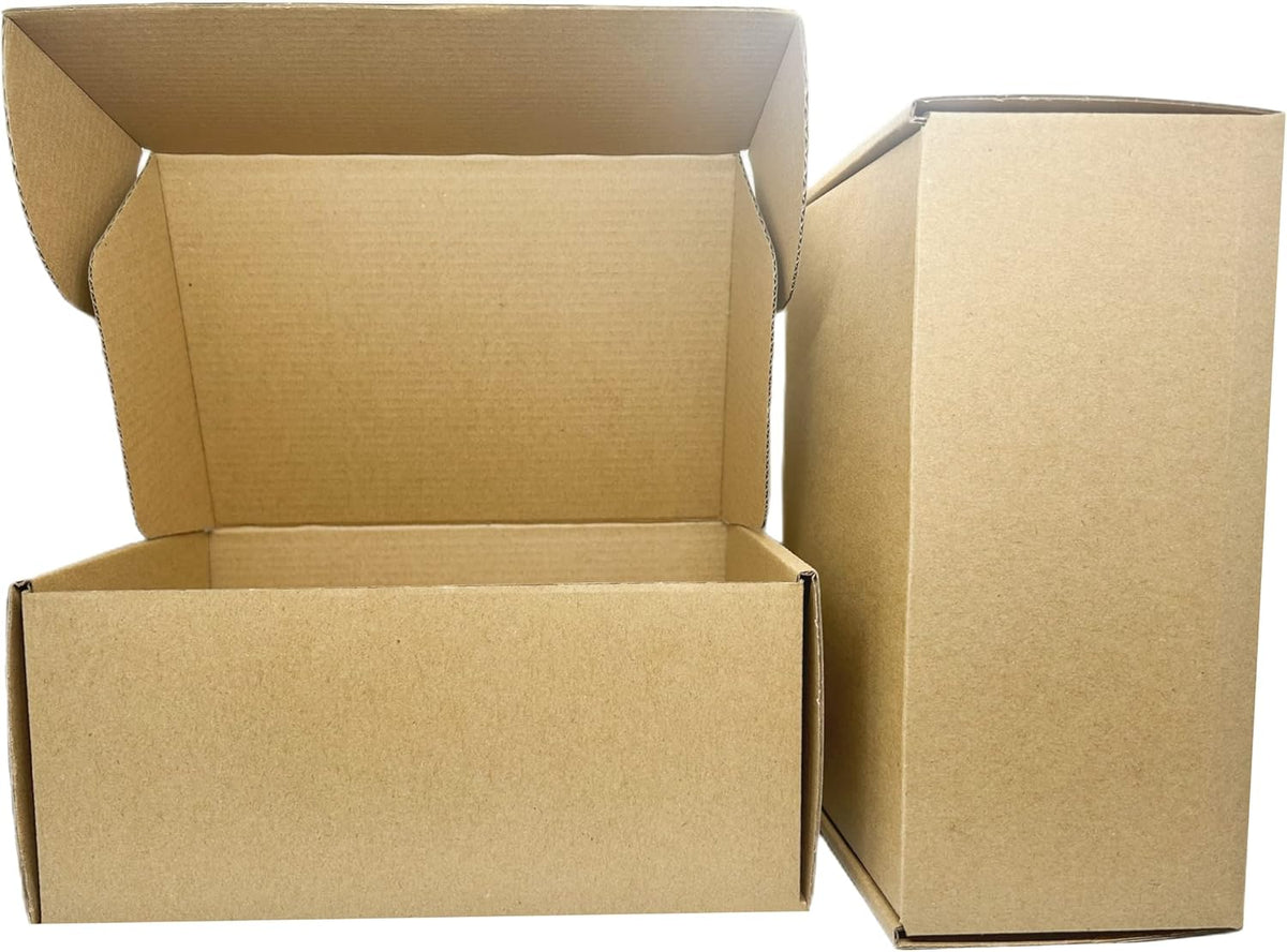 Small Sturdy Cardboard Box 6x4x3 Inch Mailing Corrugated Boxes Set of 10