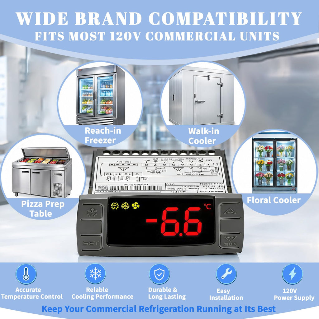 XR06CX-4N1F1 Temperature Controller Fit Commercial Refrigerators/Freezer