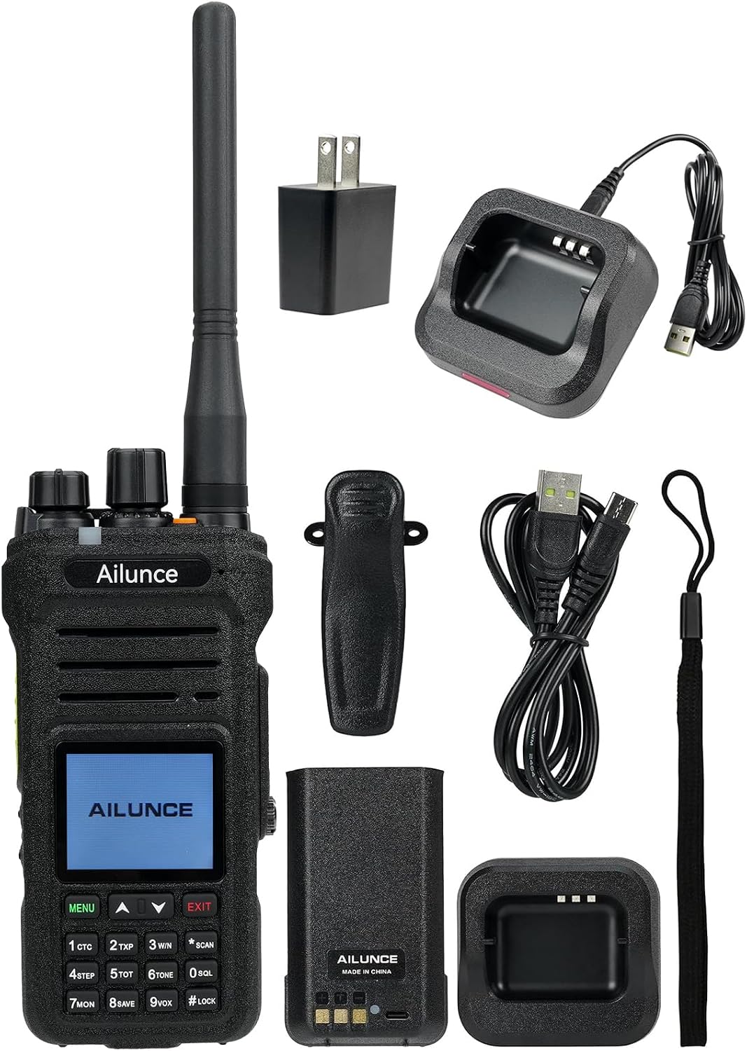 Ailunce HA1UV Ham Radio,with 1 Extra Charger,IP67 Waterproof,Long Range Dual Band Handheld Two Way Radio for