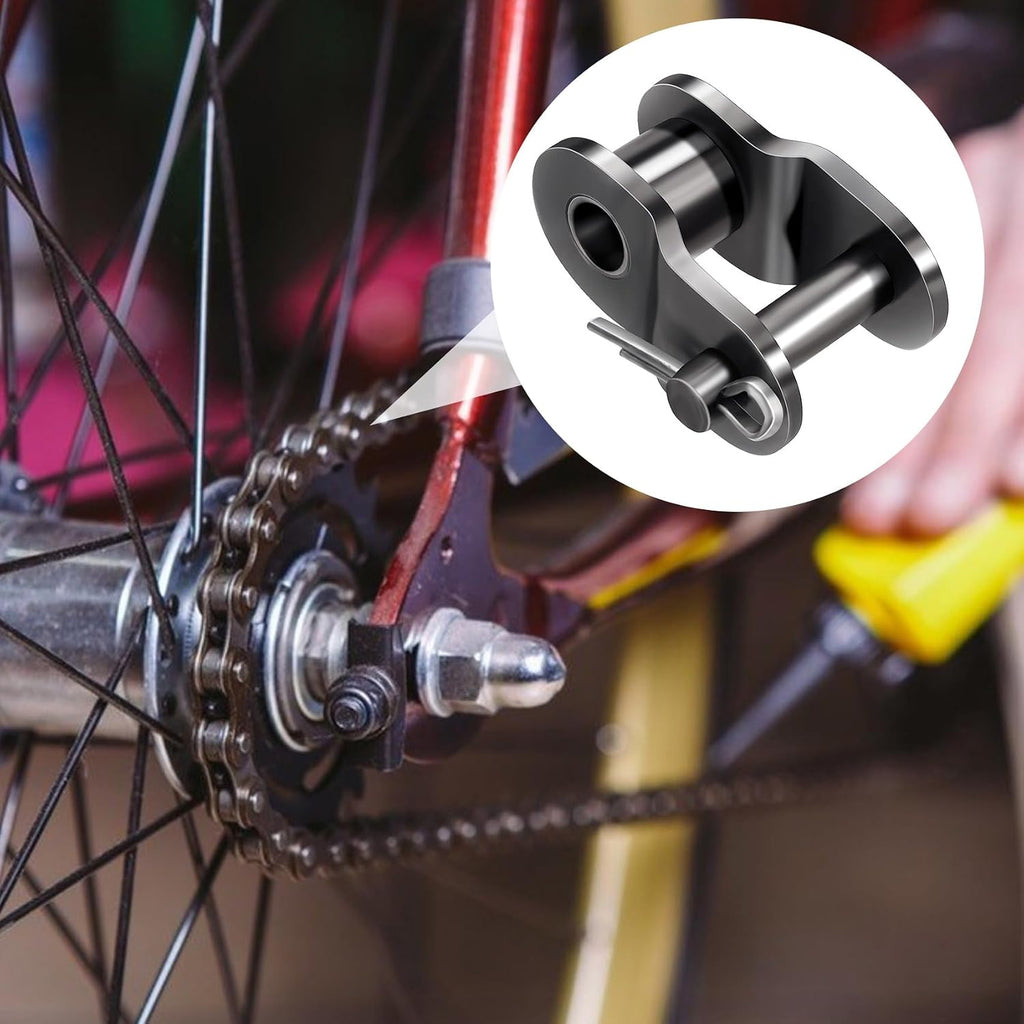 PAGOW 8pcs #40 Roller Chain Offset Link, Carbon Steel Crank Link, Standard Chain End Connector Split Links for 08A Chain