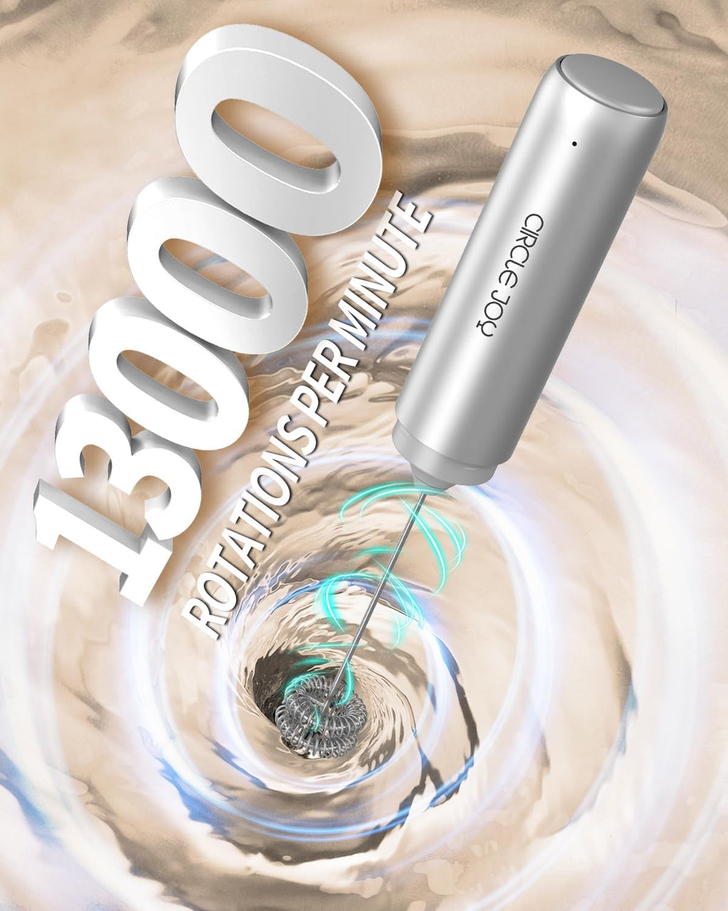 Rechargeable Milk Frother Hanheld, Dual Coil Whisk Head Electric Coffee Frother, Portable Hand Frother Wand Drink