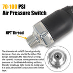 CNWZYMX 70-100 PSI Air Pressure Switch, 1/4 NPT Controller