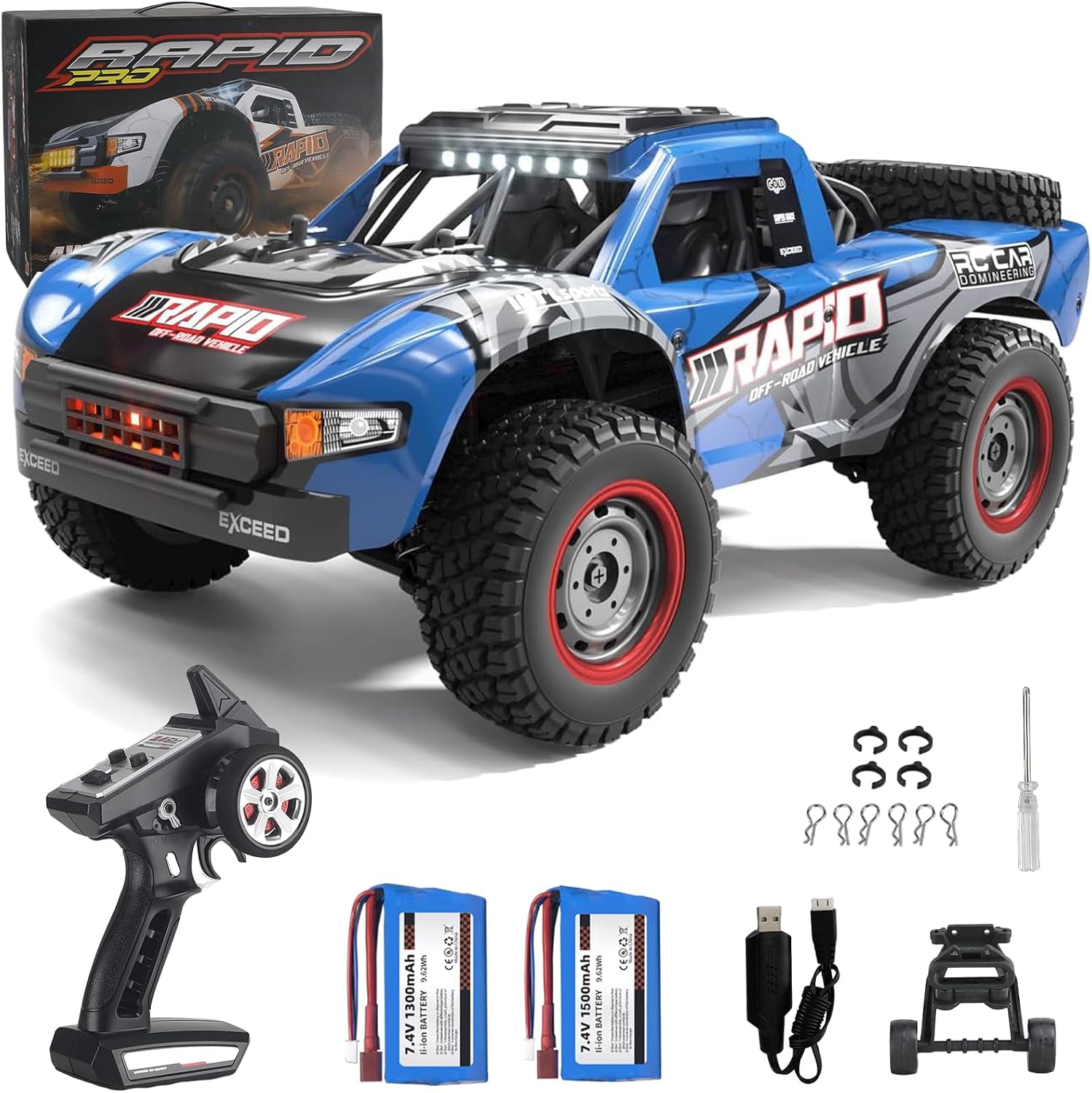 RC Cars 1:14 RC Truck 30 MPH 4WD Remote Control Car All Terrain Trophy Car for Adults Boys Teens Fast Off-Road RC