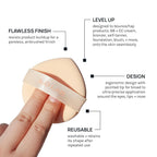 Silky Silicone Makeup Sponge Set, Reusable Cosmetic Applicators Extra Soft Rubycell Makeup Sponges (Peach)