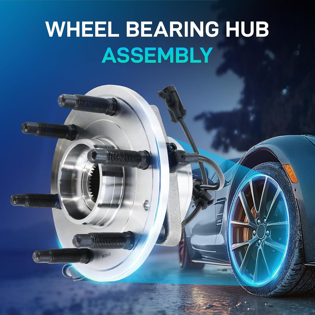 BDELI 4WD Front Wheel Hub Bearing for 99-06 Chevy Silverado Suburban Tahoe
