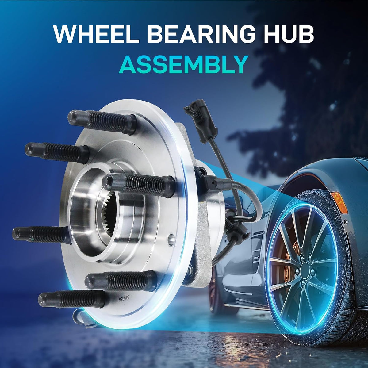 BDELI 4WD Front Wheel Hub Bearing for 99-06 Chevy Silverado Suburban Tahoe