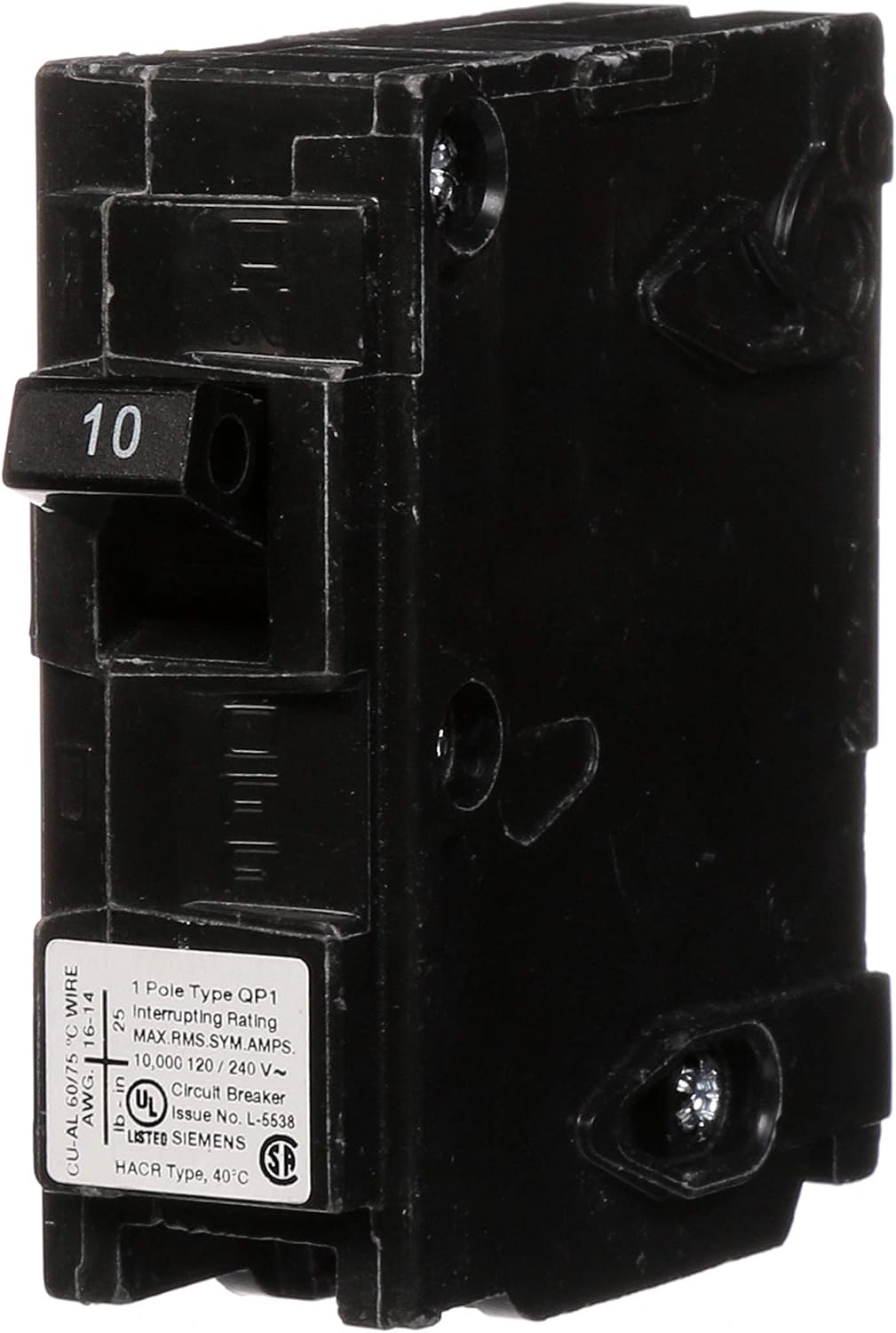 Q110 10-Amp Single Pole Type QP Circuit Breaker