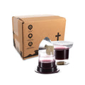 Prefilled Communion Cups 100 Count | Tray & Seatback Pew Compatible | Concord Grape Juice & Bread | Easy-Open