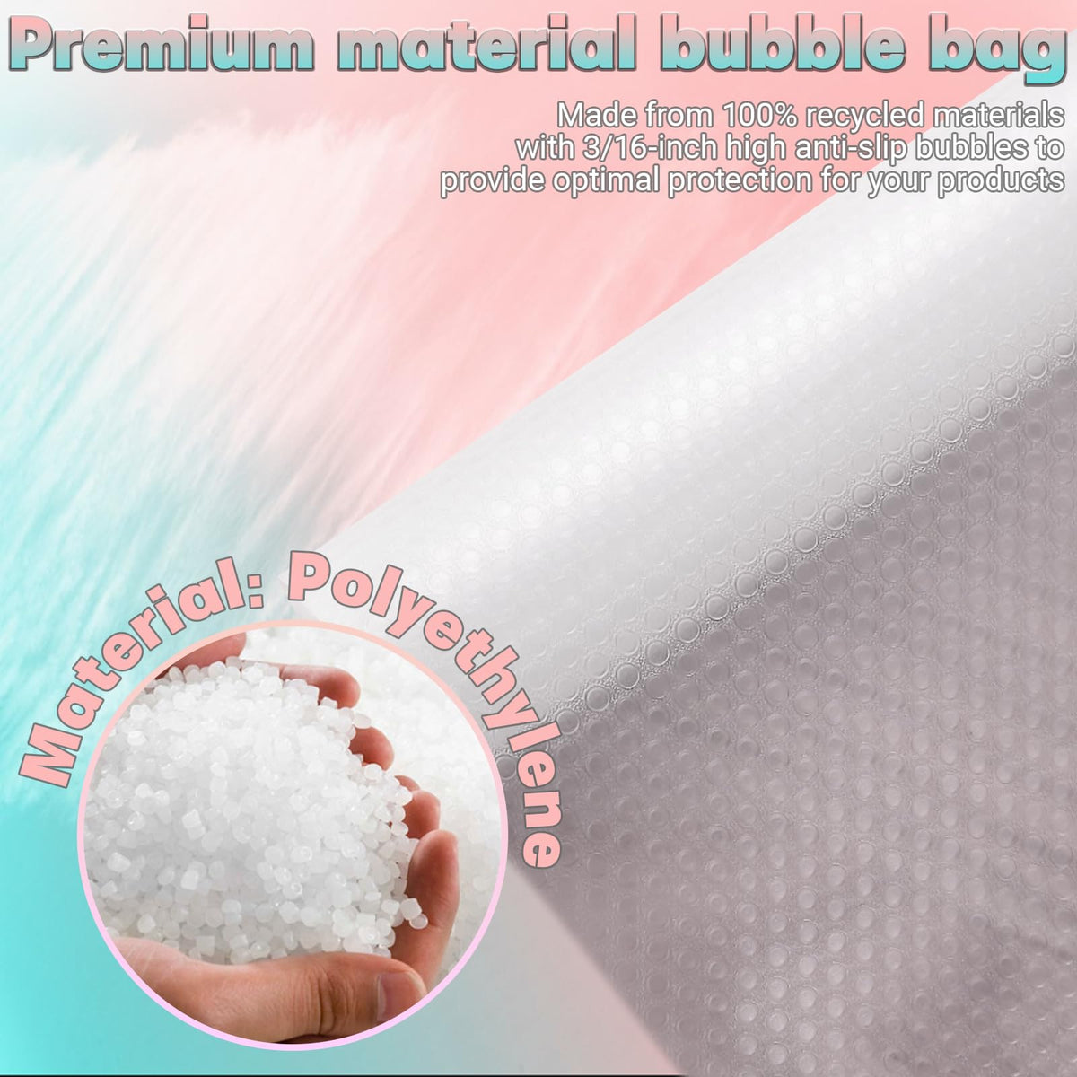 12 in x 60 ft Clear Bubble Cushioning Wrap, 4Roll Protective Bubble Packing Roll for Moving, Shipping, and Fragile Items