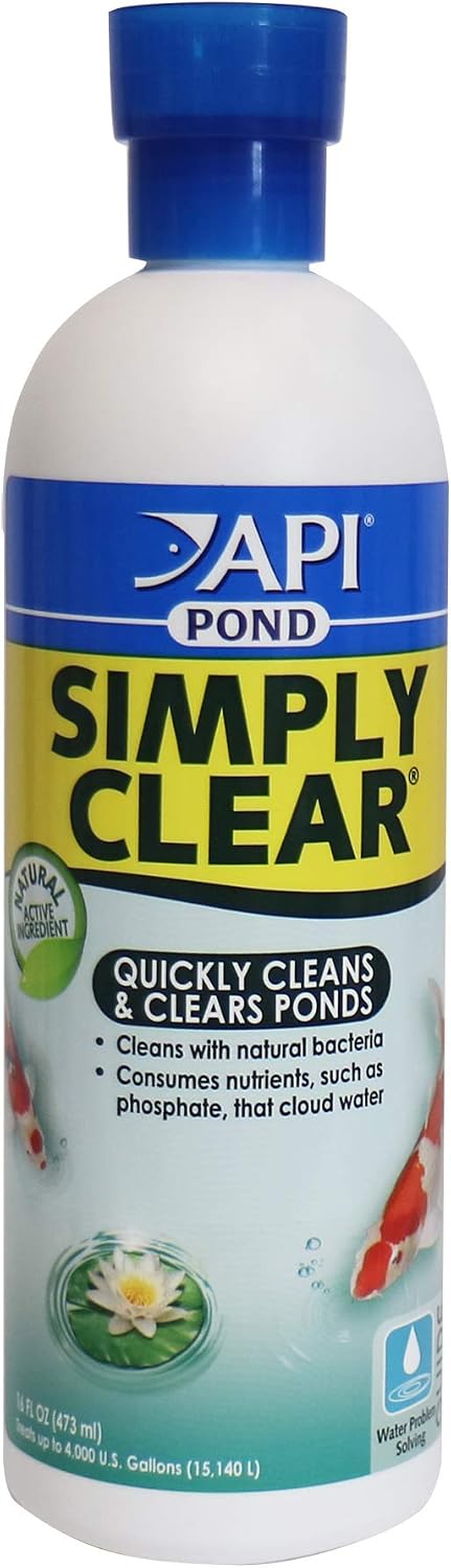 POND SIMPLY CLEAR Pond Water Clarifier 16-Ounce Bottle (248B)