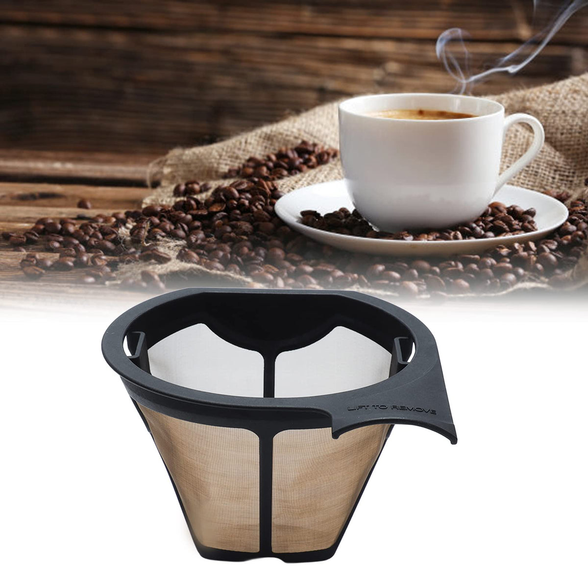 Generic Reusable Coffee Filter Screen for CF091 Washable Coffee Strainer Durable Material for Home Brewing