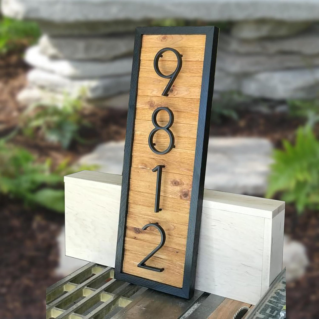 5" Floating Stainless Steel Address House Number (1) | Modern Metal Anti-Rust House Numbers with Nail Kits for Door