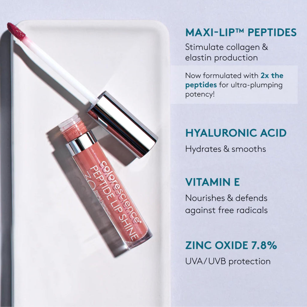 Peptide Lip Shine, SPF 30, Coral