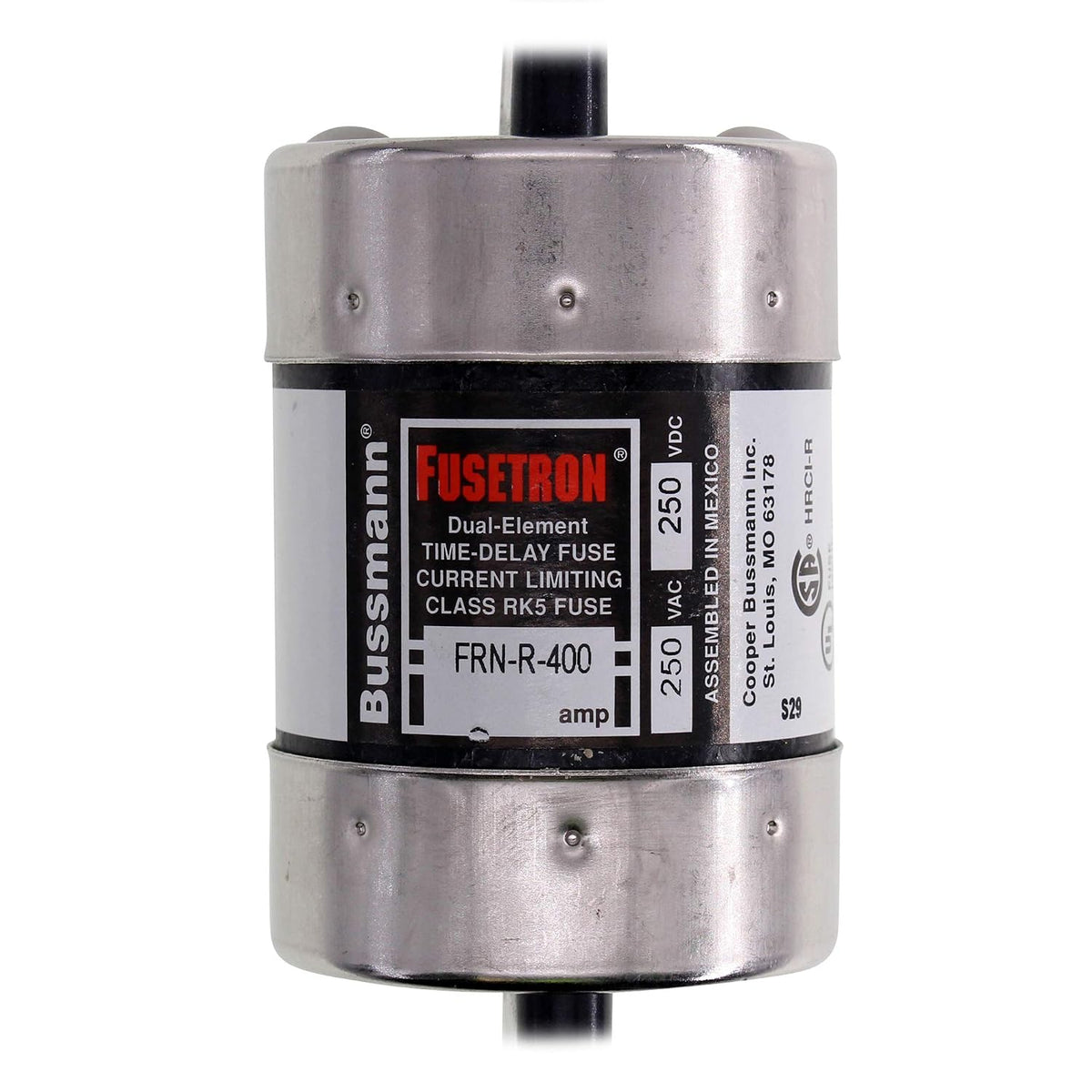 UL Class Fuse, RK5 Class, FRN-R Series, Time-Delay, 400A, 250V AC, Non-Indicating - 1 Each
