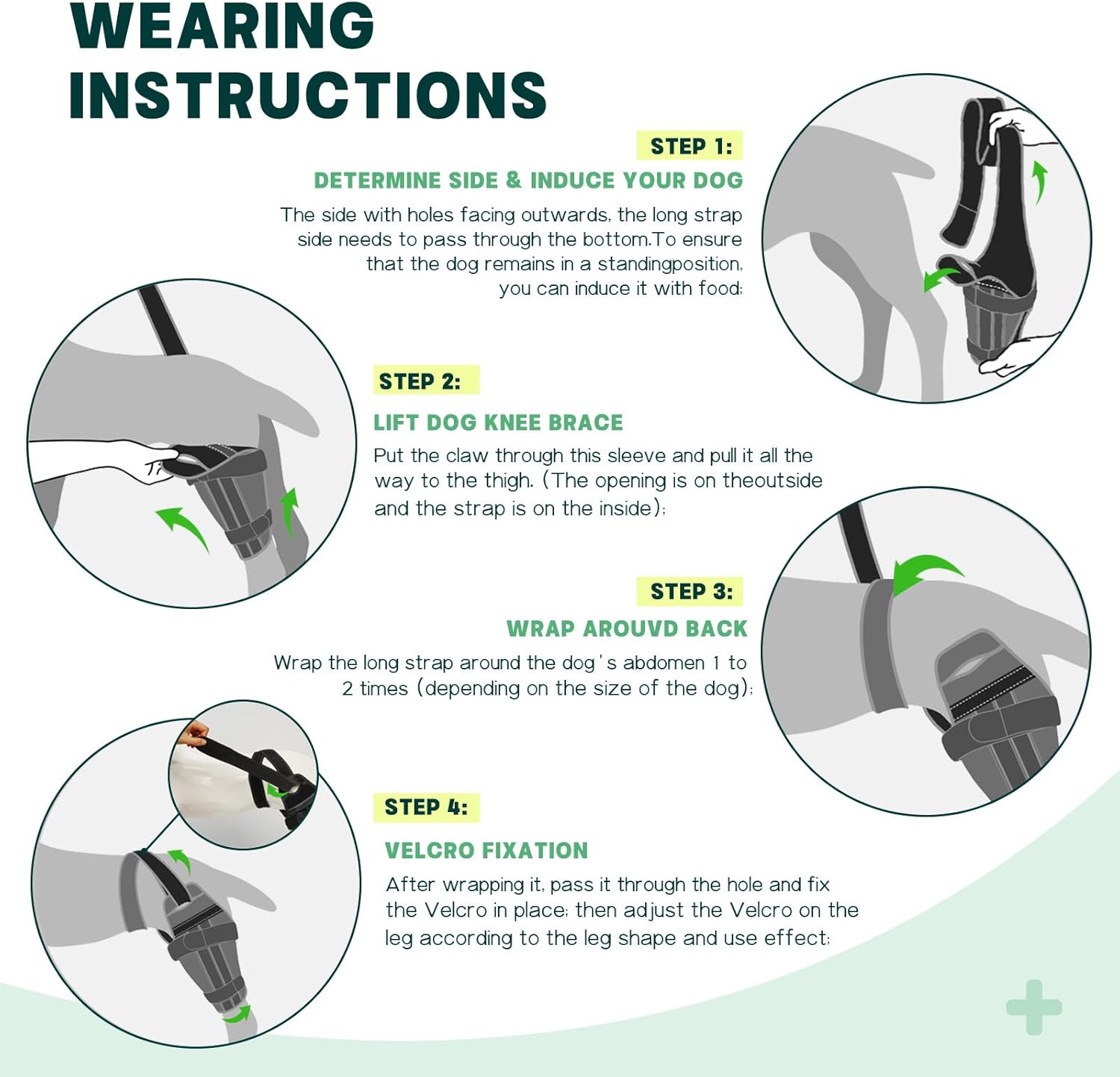 Dog Knee Brace for Torn ACL Hind Leg – Support Dog Leg Brace for Back Leg with 2 Stabilizers, Adjustable Hip Support