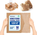 12 x 12" Honeycomb Packing Paper Sheets for moving 50 Pcs | Wrapping Papers for Bubble Cushioning Wrap and Shipping