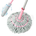 Self Wringing Twist Mops with 57 in Long Handle,Gray Pink