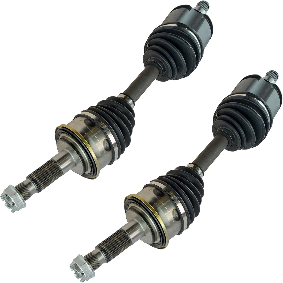 TRQ Front 2 Piece CV Axle Shaft Assembly Set