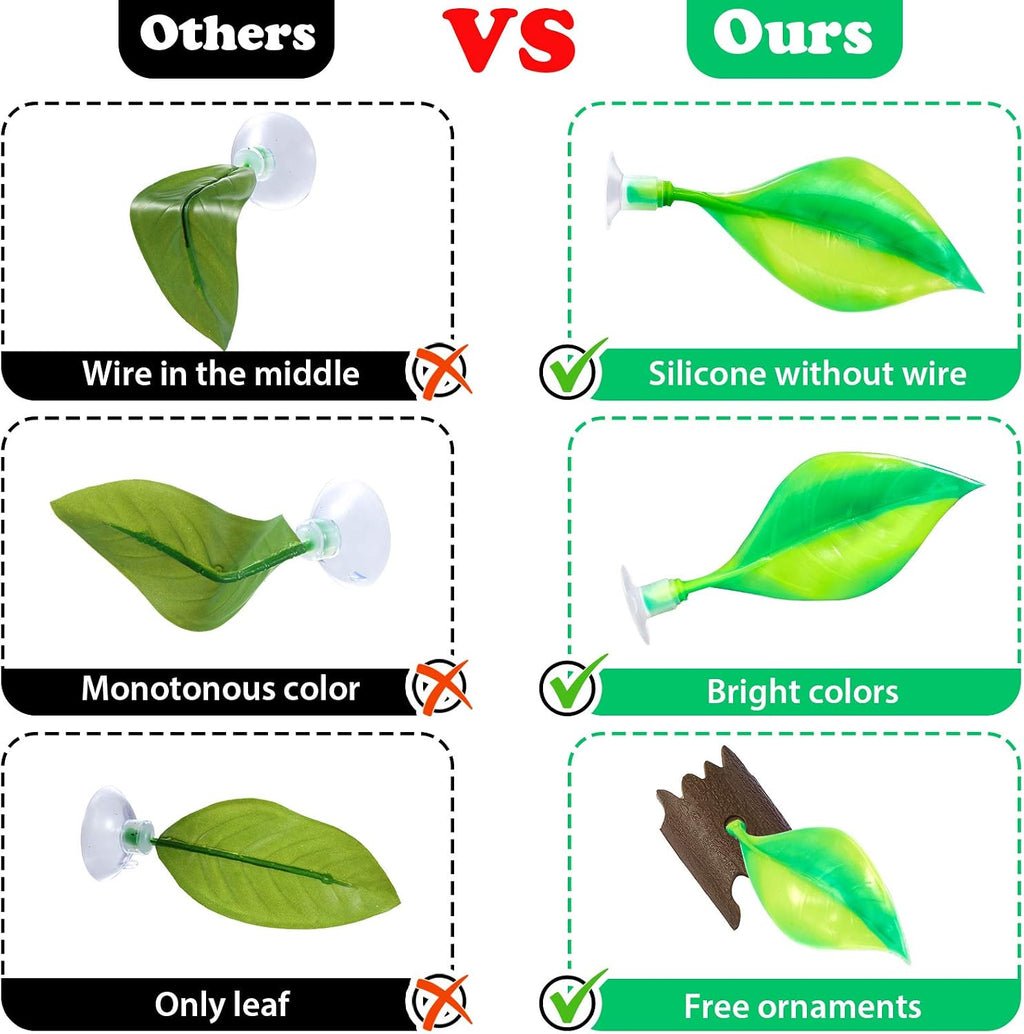2 Pcs Green Silicone Betta Fish Bed Leaf Hammock Betta Fish Tank Accessories Decorations for Aquarium Ornaments