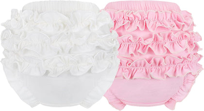 Girls Knickers for Toddler Girls Ruffle Panty Diaper Covers for Girls Cute Cotton Baby Girl Shorts