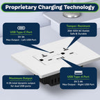 TOPGREENER USB Wall Outlet, 4.2A USB Receptacle with Type A&C Ports, 6 Pack