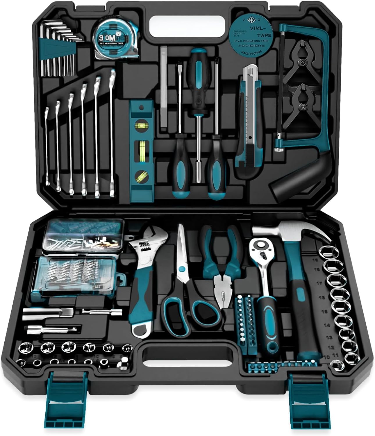 Home Tool Kit 257-PCs - Household Basic Repair Tool Set for Men Women - General Hand Mechanic's Tool Set &