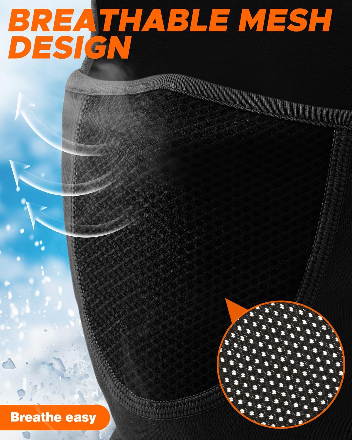 Balaclava Face Ski Mask with Movable Design for Men Women-Fleece Winter Face Covering for Cold Weather Skiing Outdoor