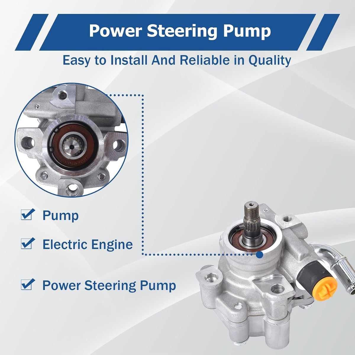 WFLNHB 4432033030 Power Steering Pump Replacement for Camry Solara